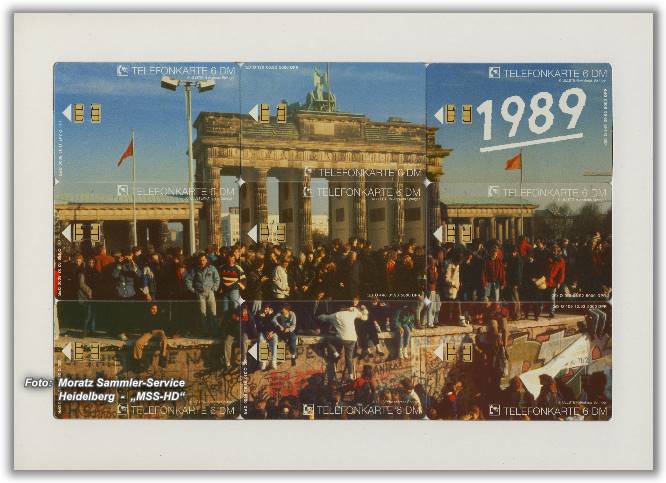 Phone Card Puzzle Brandenburg Gate 1989, front side